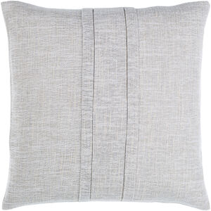 Pleated Cotton 18 X 18 inch Light Grey/Ash/Off-White Accent Pillow