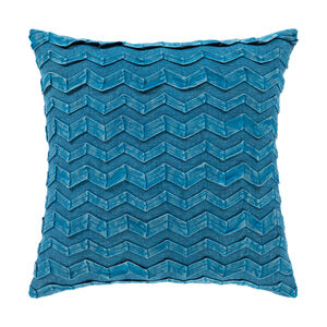 Caprio 18 X 18 inch Bright Blue Pillow Kit, Square