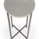 Nigella Marble and Silver Cross Legs Side Table in Multi-Color