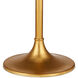 Rossville 67.75 inch 7.00 watt Contemporary Gold Leaf/Frosted White Floor Lamp Portable Light
