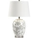 MarketPlace 29 inch 100 watt White/Gray Glaze Table Lamp Portable Light