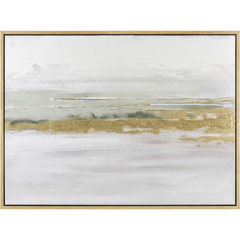 Yates Bay Off White with Gold Framed Wall Art
