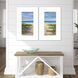 Waterside Blue and Green and Brown Framed Art