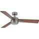 Ventus 52 inch Pewter with Driftwood, Teak Blades Fan