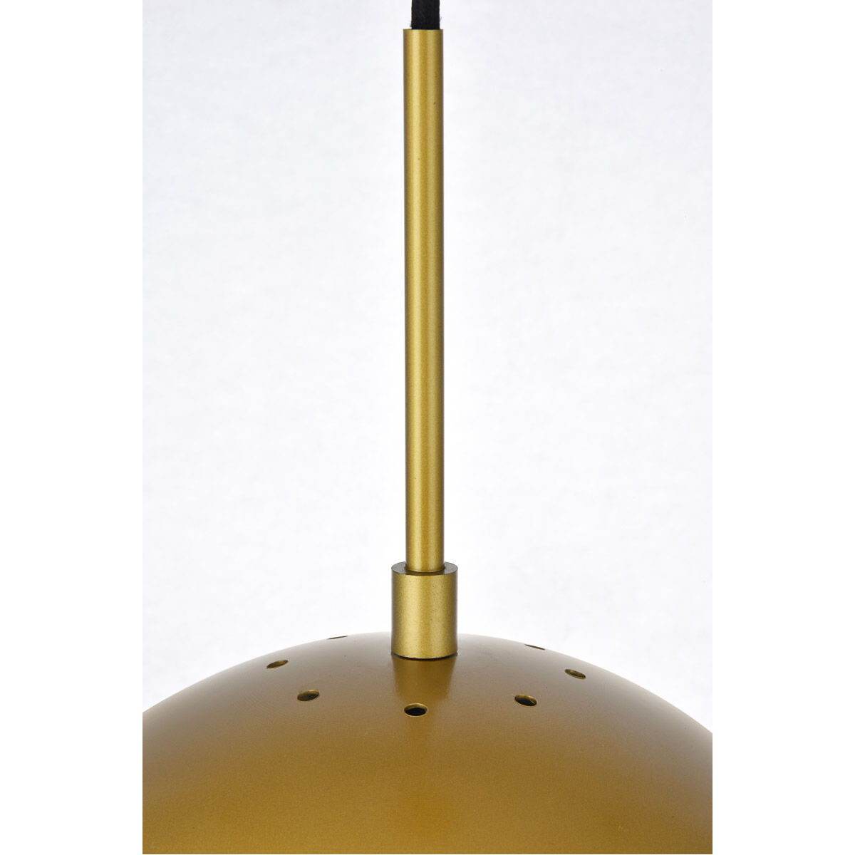 Eclipse 1 Light 12 inch Brass Pendant Ceiling Light