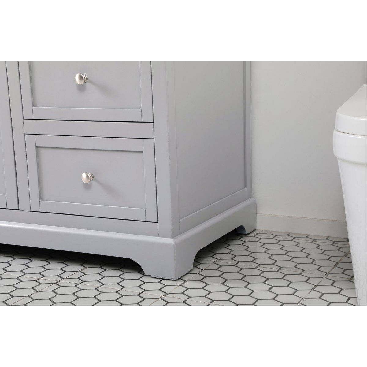 Franklin 60 X 22 X 35 inch Grey Bathroom Vanity Cabinet