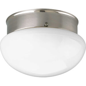 Fitter 1 Light 8 inch Brushed Nickel Flush Mount Ceiling Light in Bulbs Not Included