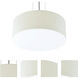 Anton 1 Light 19.25 inch Satin Nickel Pendant Ceiling Light in Linen White