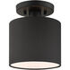 Bainbridge 1 Light 7 inch Black Semi Flush Ceiling Light