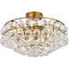 Savannah 5 Light 18 inch Brass Flush Mount Ceiling Light