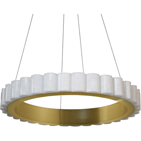 Celeste LED 24 inch Aged Brass Chandelier Ceiling Light