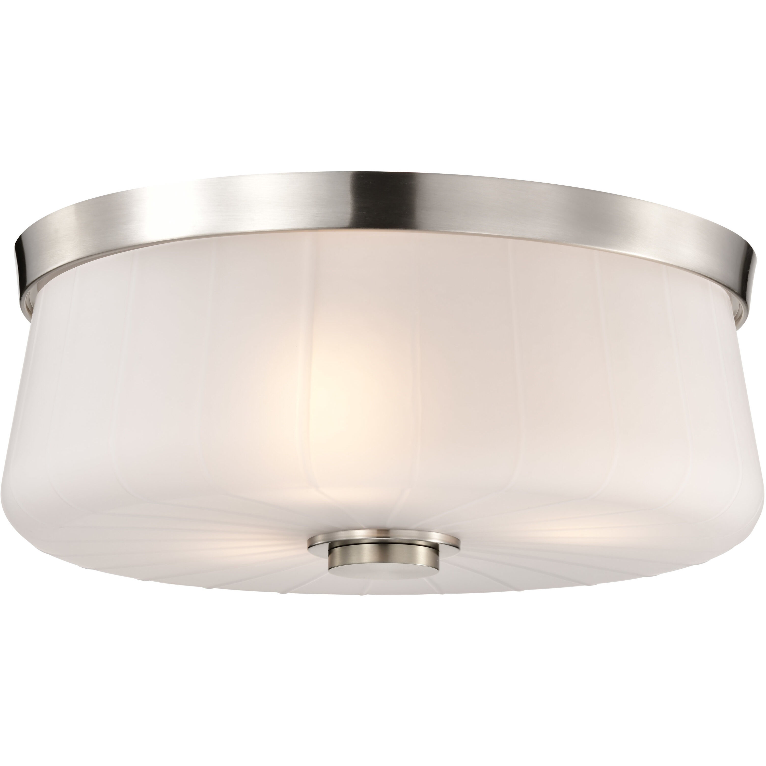 Lune 16 inch Brushed Nickel Flush Mount Ceiling Light