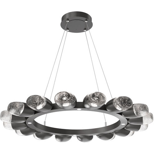 Pebble LED Graphite Chandelier Ceiling Light, Ring