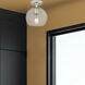 Downtown Urban Crown Point 1 Light 8 inch Satin Nickel Flush Mount Ceiling Light
