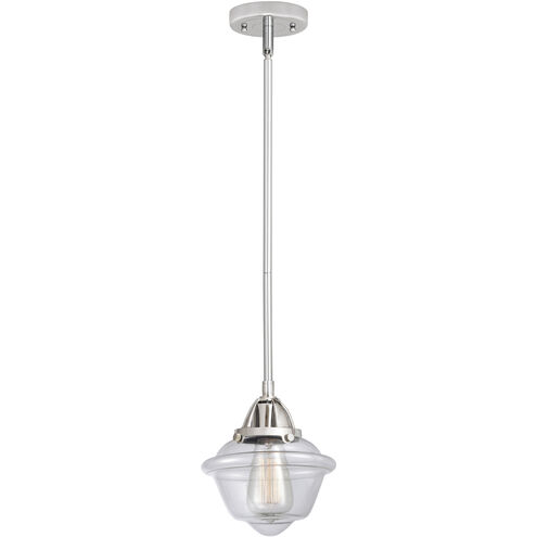 Nouveau 2 Oxford 1 Light 7.5 inch Polished Chrome Mini Pendant Ceiling Light in Incandescent, Clear