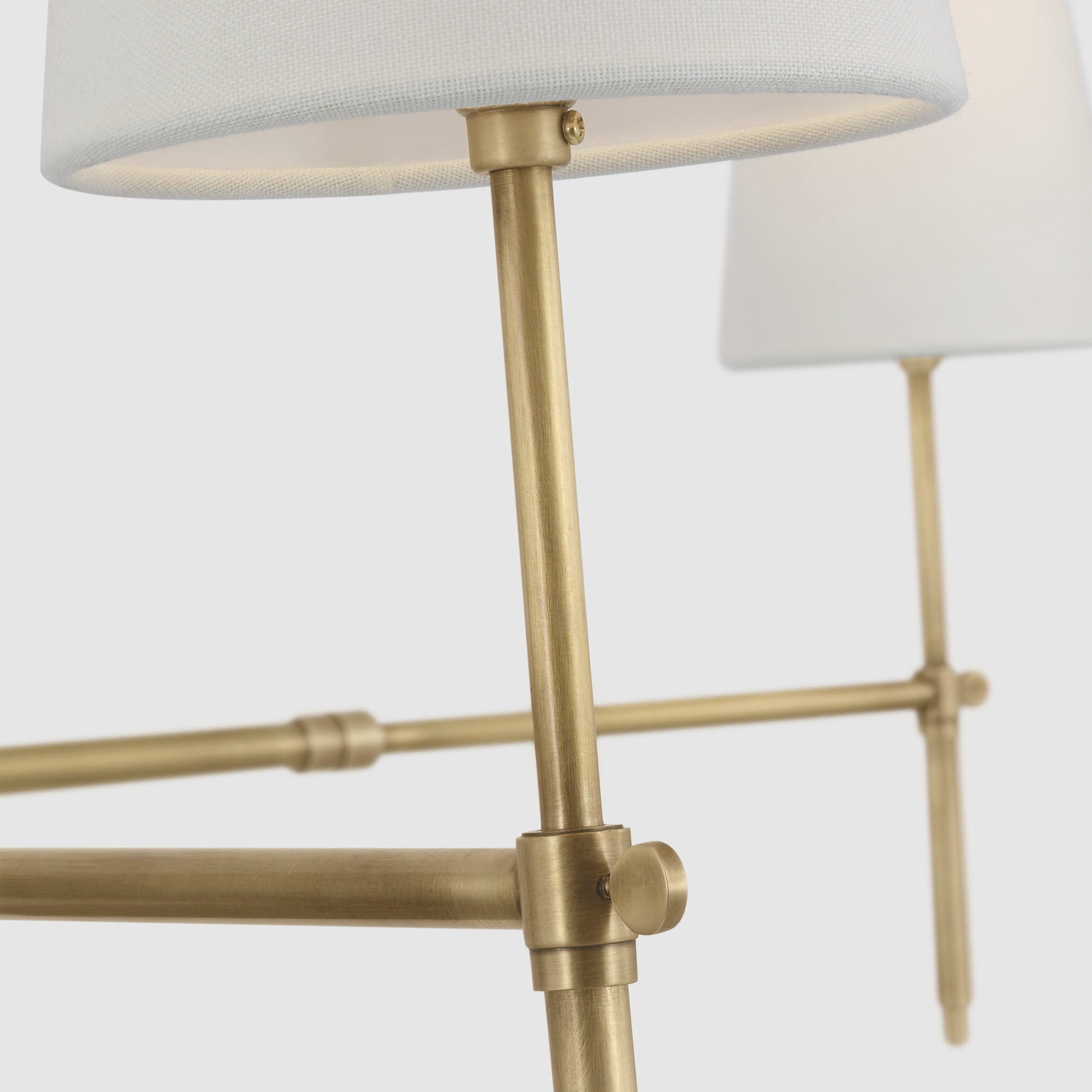 Thomas O'Brien Bryant LED 60 inch Hand-Rubbed Antique Brass Chandelier Ceiling Light, Grande