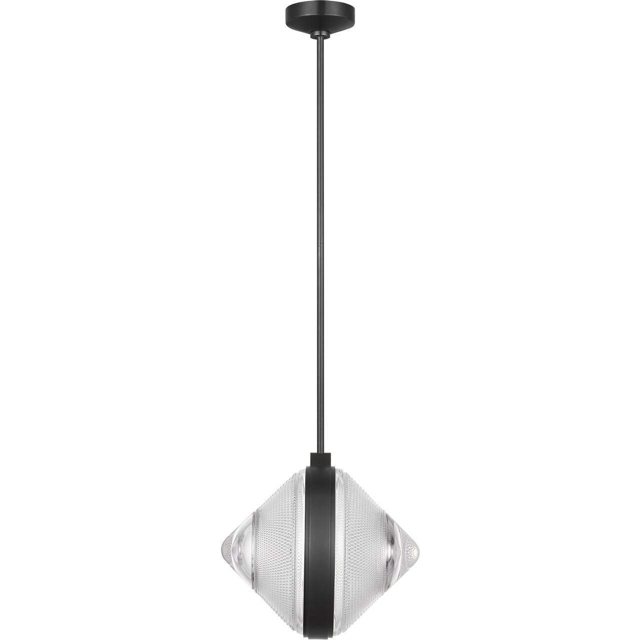 Waterford Copper Coast LED 15 inch Bronze Karo Cut Pendant Ceiling Light