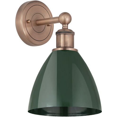Plymouth Dome Sconce Wall Light in Antique Copper, Green
