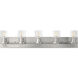 Lateral 5 Light 36 inch Satin Nickel Bath Vanity Wall Light in Clear