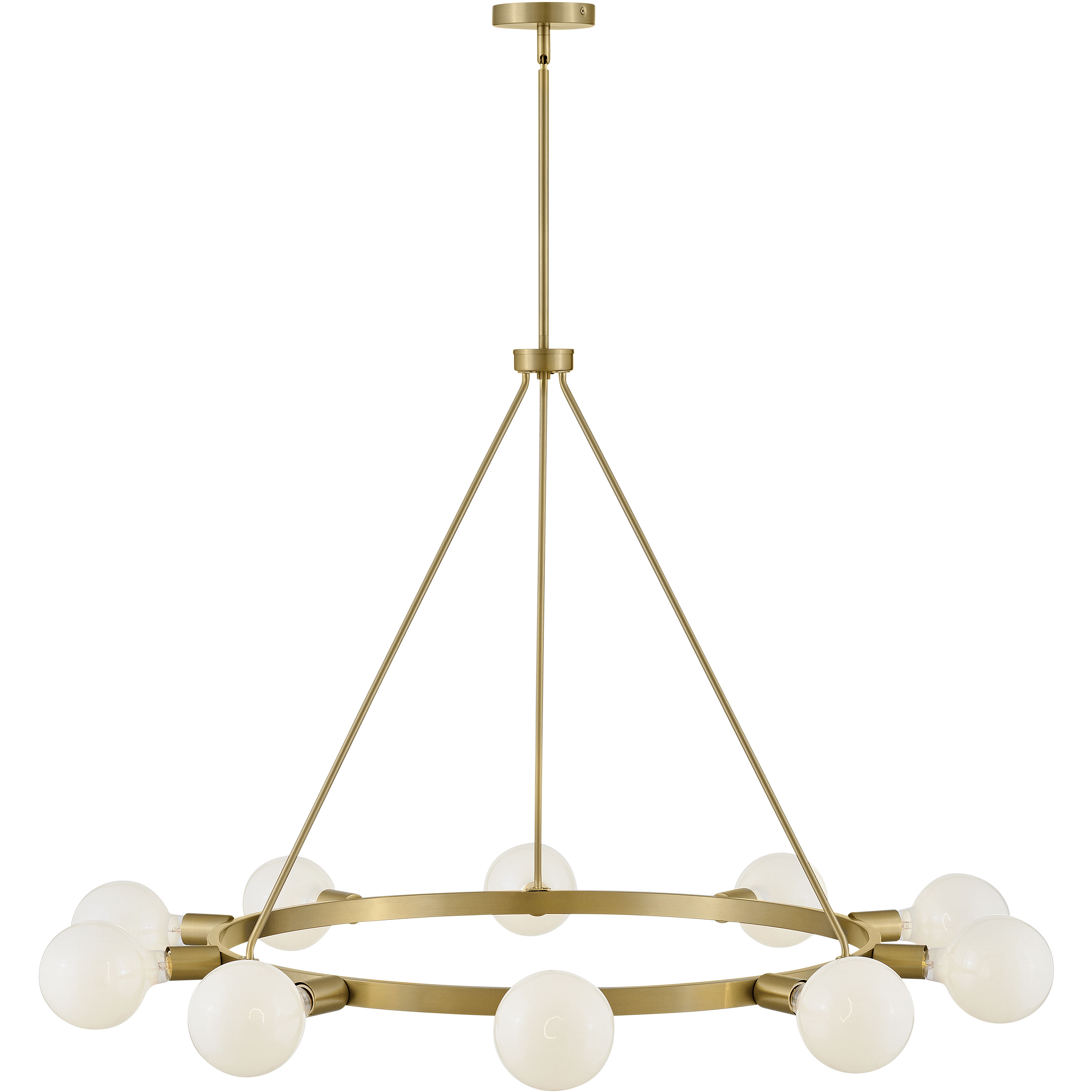 Orla LED 36 inch Lacquered Brass Chandelier Ceiling Light