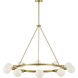 Orla LED 36 inch Lacquered Brass Chandelier Ceiling Light