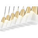 Aimie Linear Chandelier Ceiling Light in Modern Gold