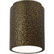 Radiance Cylinder LED 6.5 inch Hammered Polished Brass Flush-Mount Ceiling Light