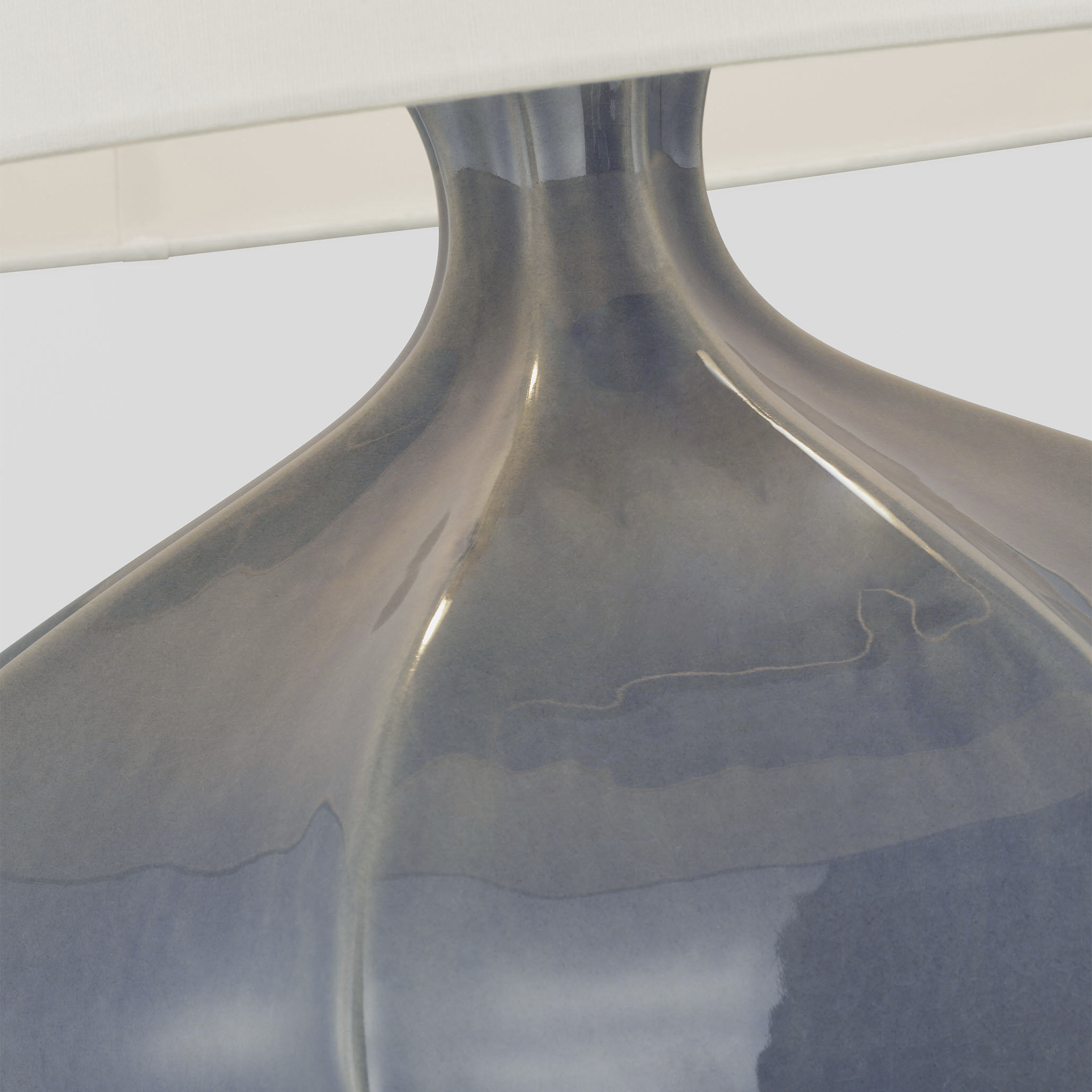 AERIN Rana 24.75 inch 15.00 watt Polar Blue Crackle Wide Table Lamp Portable Light, Medium