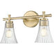 Belle 2 Light 16.00 inch Bathroom Vanity Light