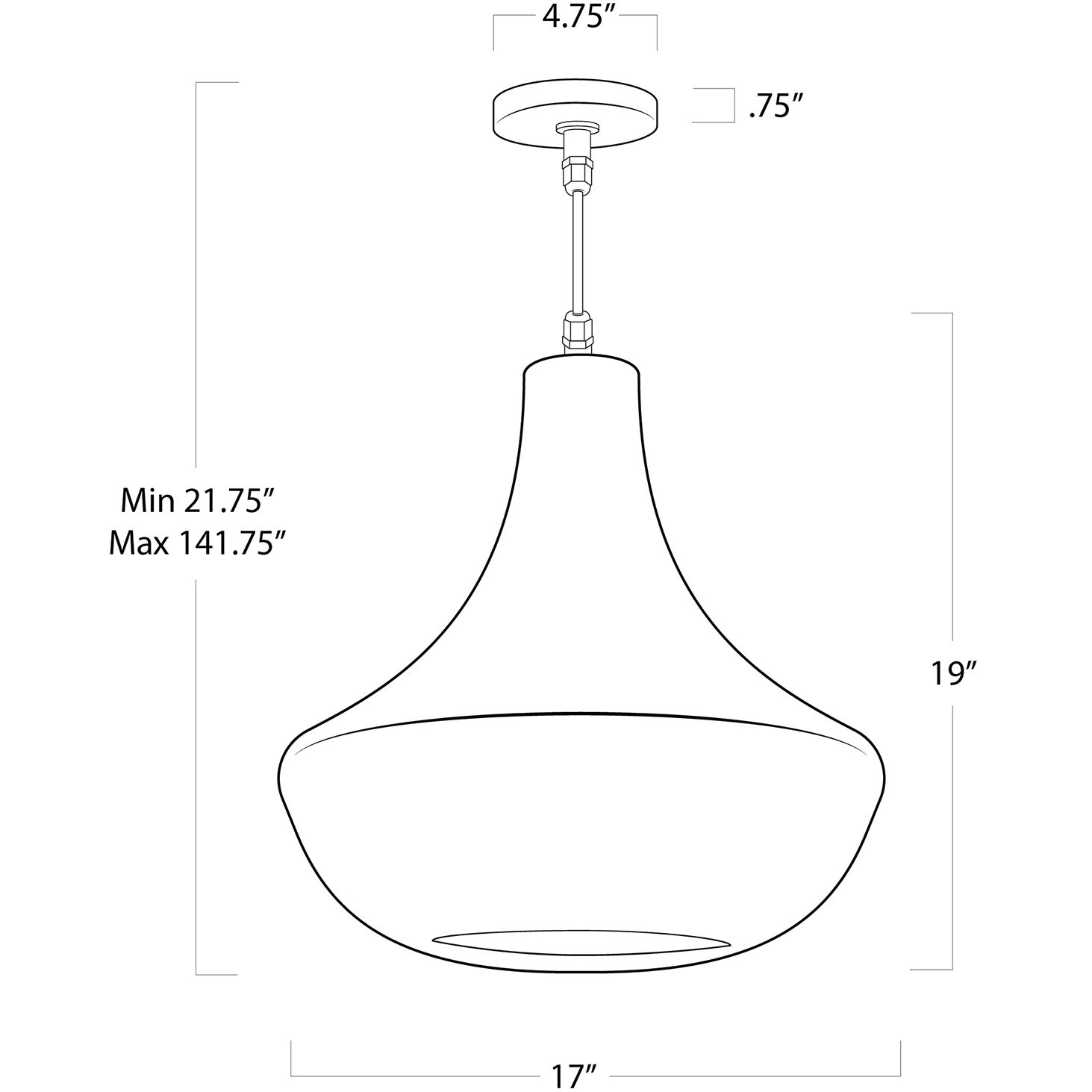 Vista 1 Light 17 inch Grey Outdoor Chandelier
