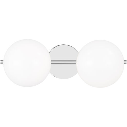 ED Ellen DeGeneres Lune 2 Light 17.88 inch Chrome Wall Bath Vanity Wall Light