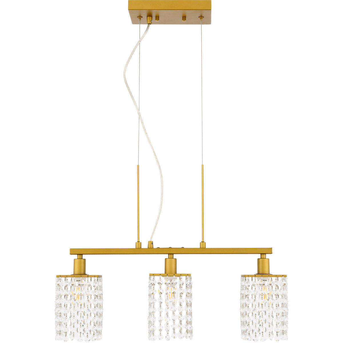 Taylor 3 Light 22 inch Brass Pendant Ceiling Light