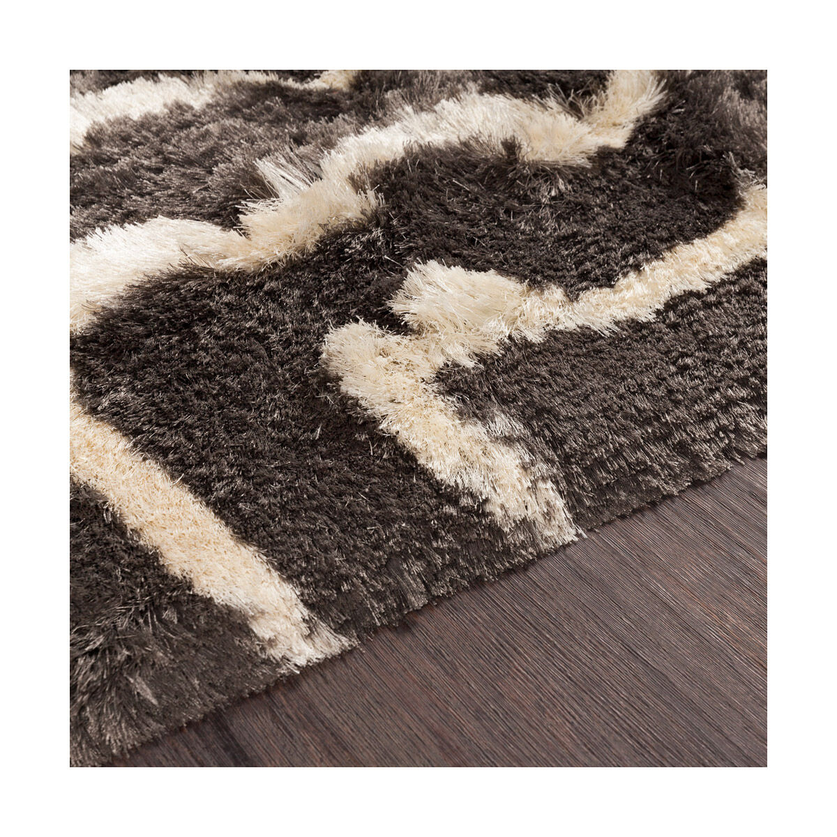 Corsair 90 X 60 inch Medium Gray/Cream Rugs, Rectangle