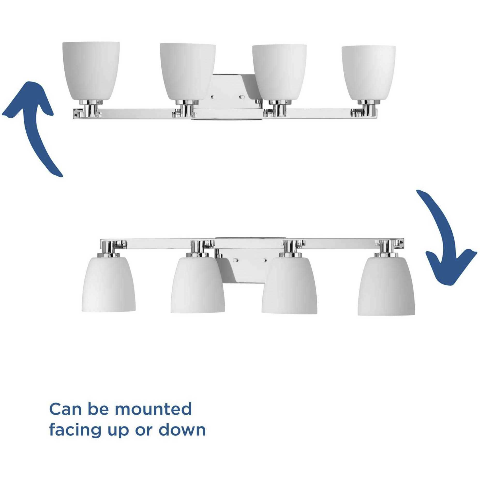 Fleet 4 Light 32 inch Polished Chrome Bath Vanity Wall Light