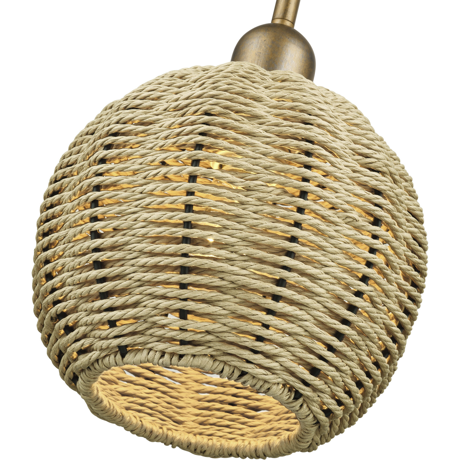 Summervine 1 Light 8 inch Antique Gold Leaf Pendant Ceiling Light, Mini Globe