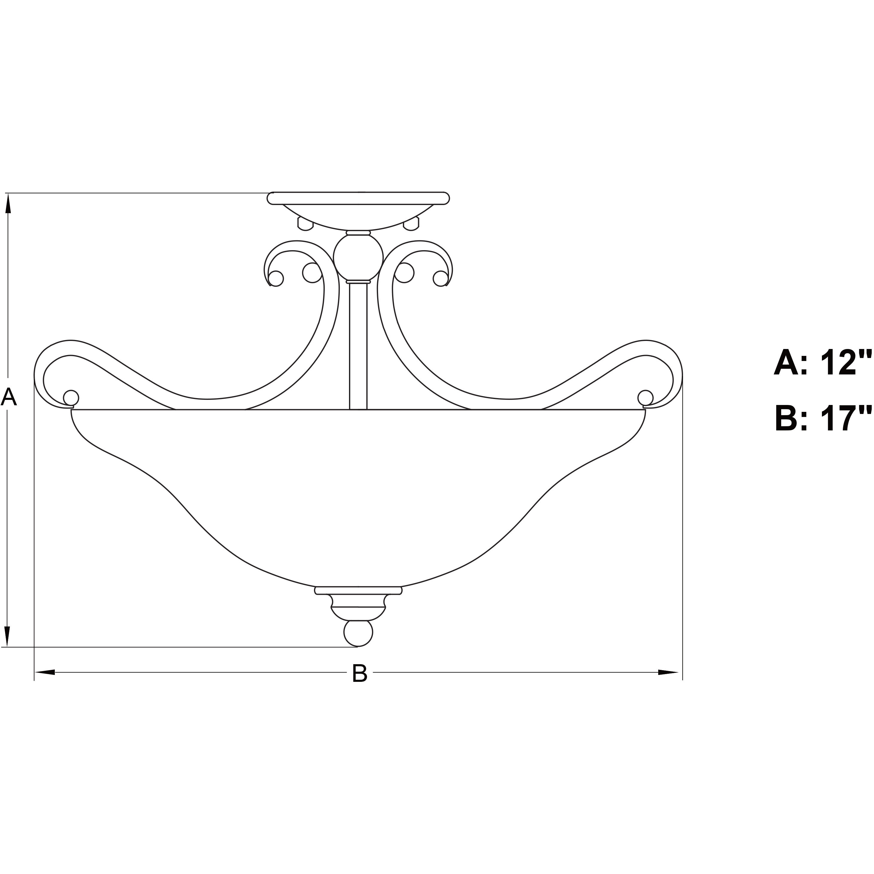 Monrovia LED 17 inch Oil Rubbed Bronze Semi-Flush Mount Ceiling Light
