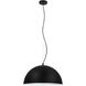 Rafaelino 1 Light 15 inch Structured Black and Matte White Pendant Ceiling Light