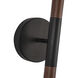 Alora Mood Arden LED 6 inch Matte Black and Opal Glass Bath Vanity Wall Light