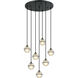 Misty 7 Light 19.25 inch Matte Black Pendant Ceiling Light