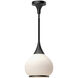 Alora Mood Hazel 1 Light 10.13 inch Matte Black Pendant Ceiling Light in Matte Opal Glass