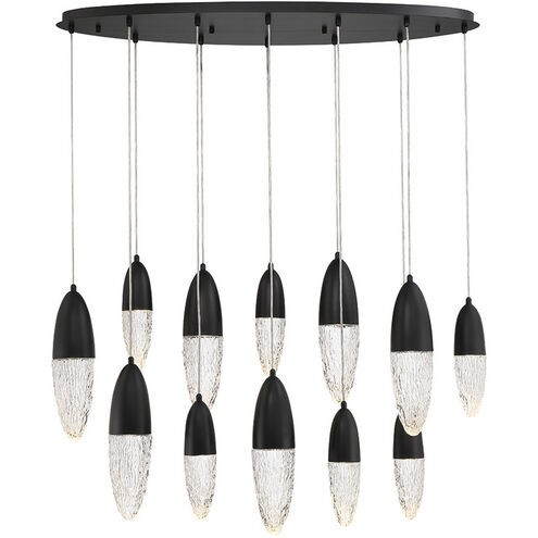 Ecrou Linear Chandelier Ceiling Light in Black