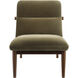 Marsick Upholstery: Olive; Base: Dark Brown Accent Chairs