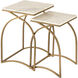 Graven 22 X 14 inch Gold with White Accent Table