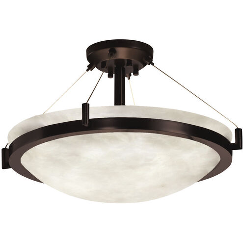Clouds 6 Light 39 inch Dark Bronze Semi-Flush Ceiling Light in Incandescent, Bowl