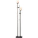 Rook 65.8 inch 100 watt Dark Smoke Twin Floor Lamp Portable Light