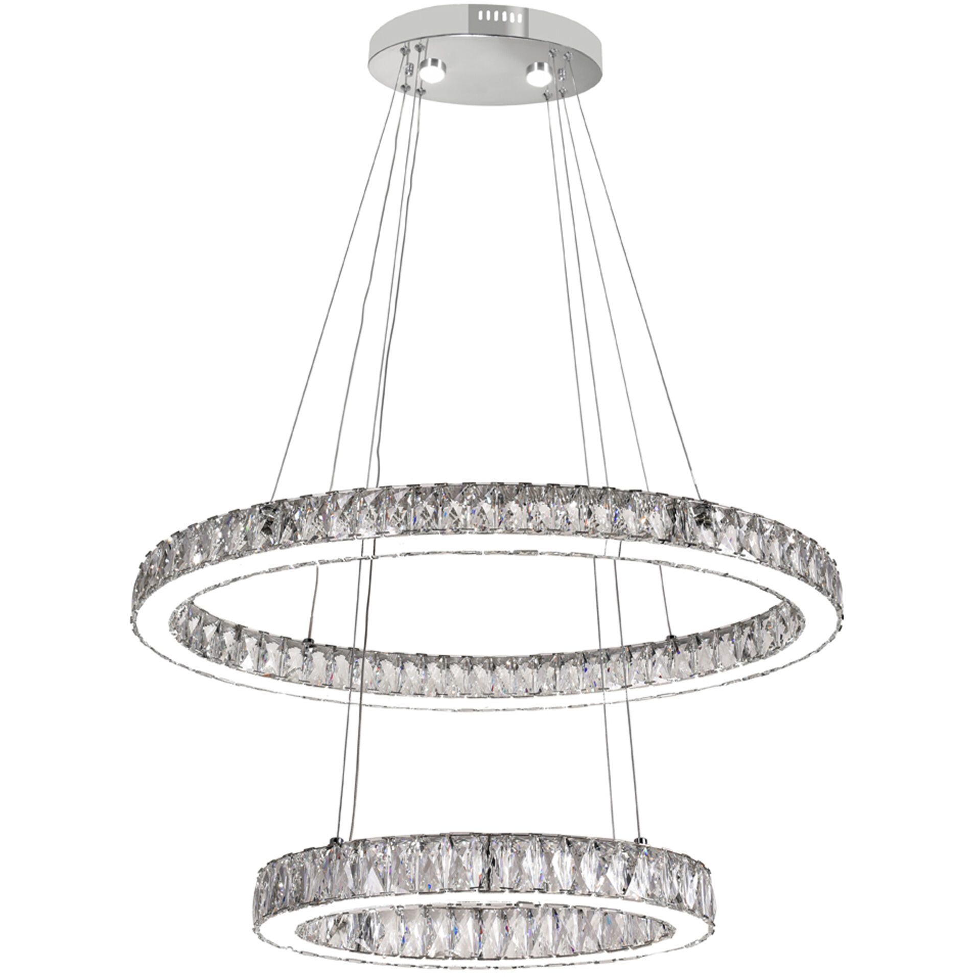 Florence LED 15 inch Chrome Chandelier Ceiling Light