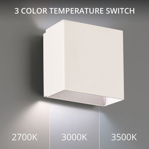 Boxi LED 3 inch White ADA Wall Sconce Wall Light in 3500K, dweLED