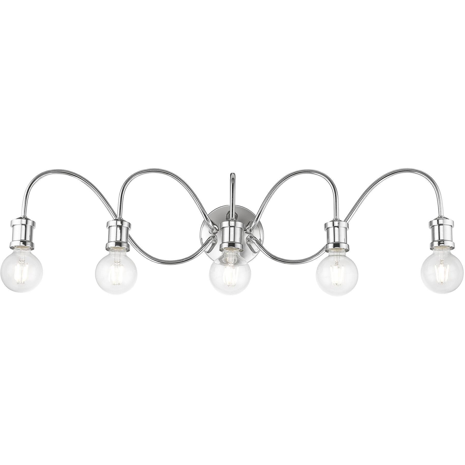 Lansdale 5 Light 34 inch Polished Chrome Vanity Sconce Wall Light, Large