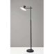 Elmore 56 inch 8.00 watt Black / Walnut Wood Floor Lamp Portable Light