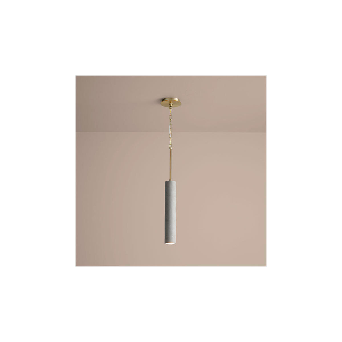 Totem 1 Light 3 inch Aged Brass/Dark Gray Pendant Ceiling Light